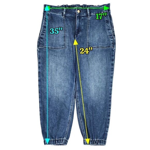 J. Crew Utility Jogger Jean In Signature Stretch Mid Rise PETITE BT043 - Picture 2 of 10